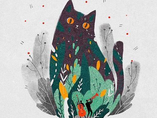 插画猫
