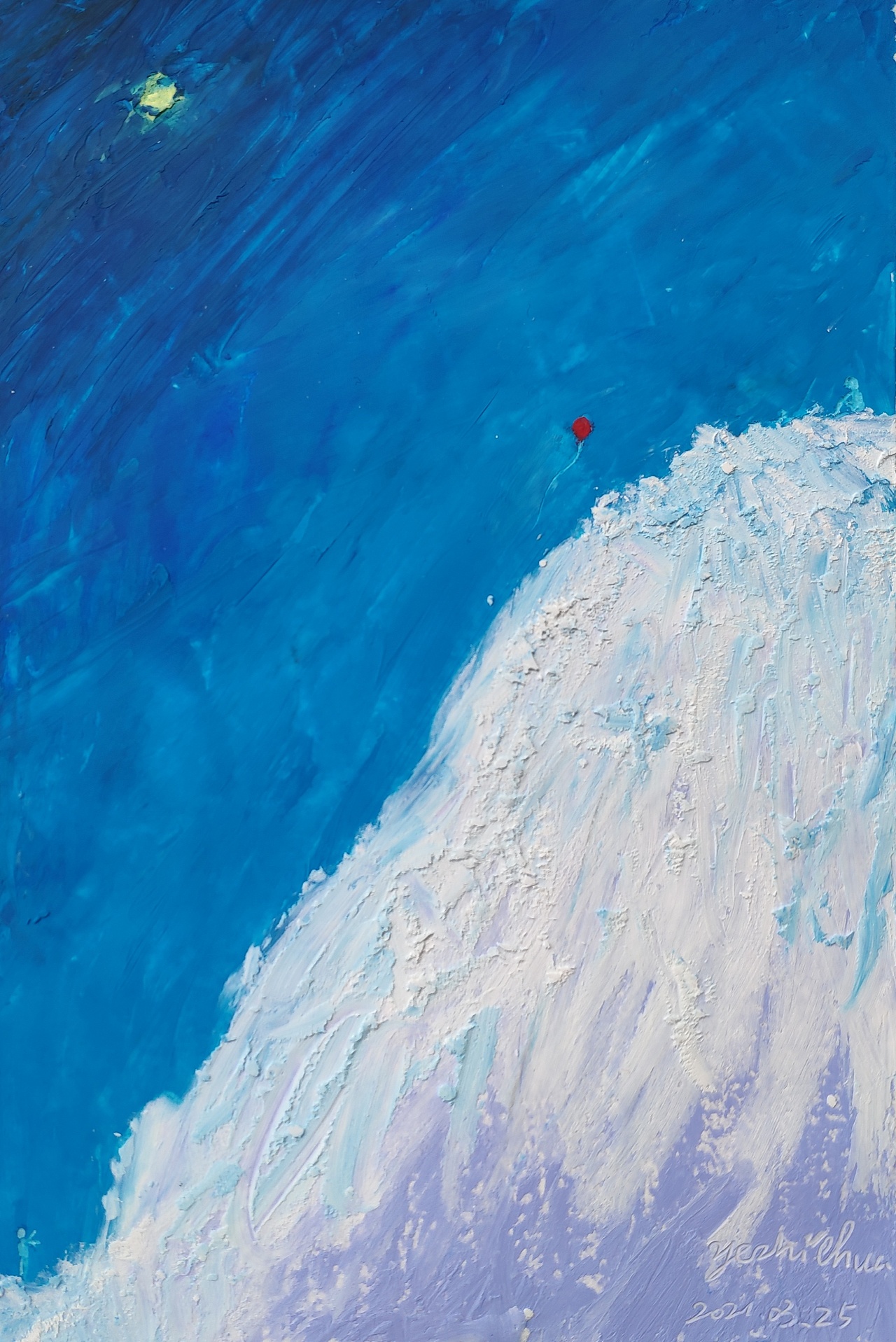 手绘重彩油画棒背景图