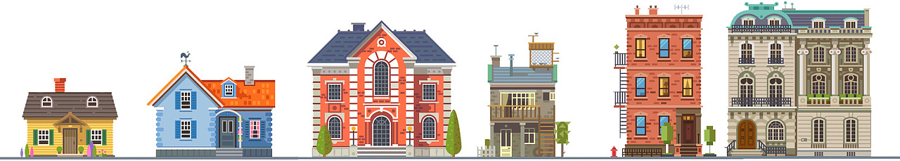 建筑插画（图ZODg4OTY5NjQ=） - 商业插画 - 站酷设计师高斌UXD原创素材 - 站酷ZCOOL