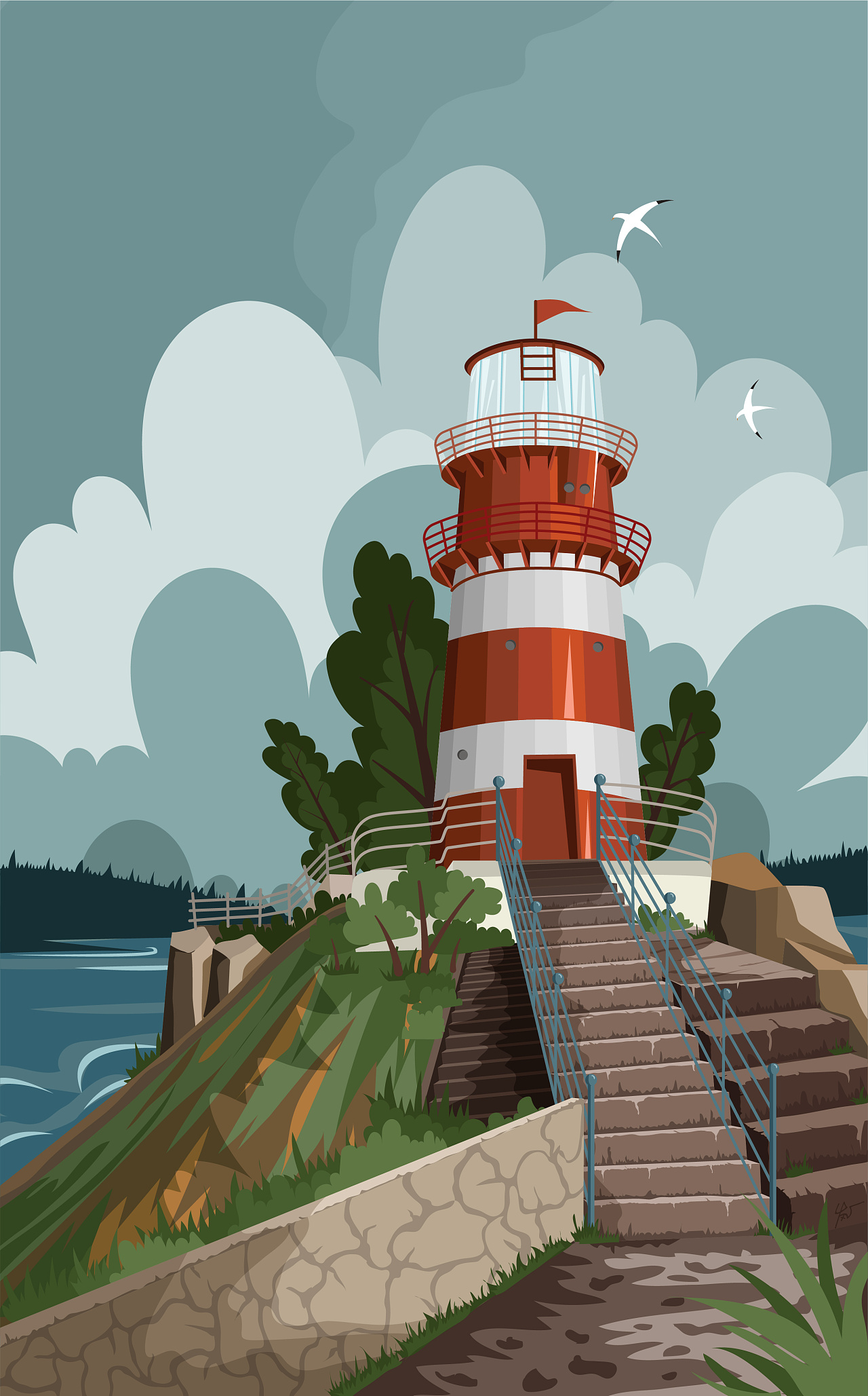 矢量场景插画分享