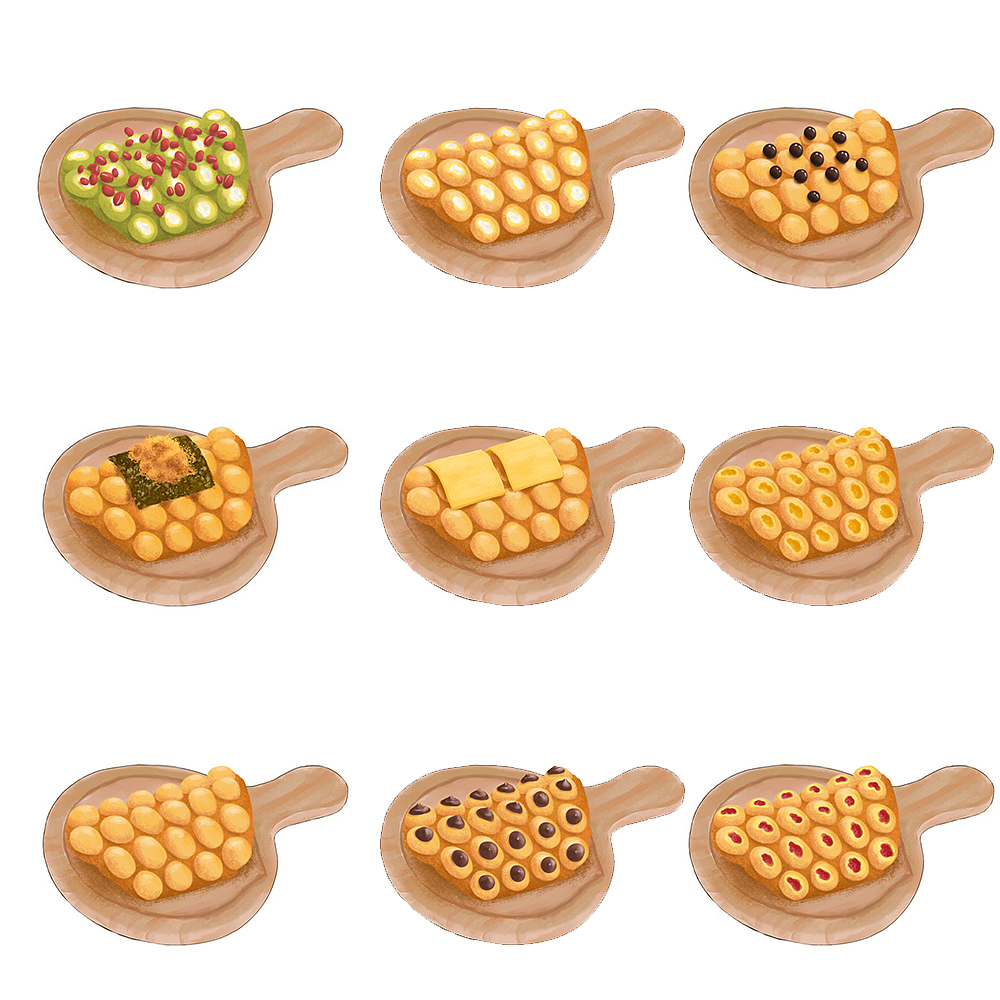 手绘鸡蛋仔|插画|商业插画|不一样的卡卡_原创作品-站酷zcool