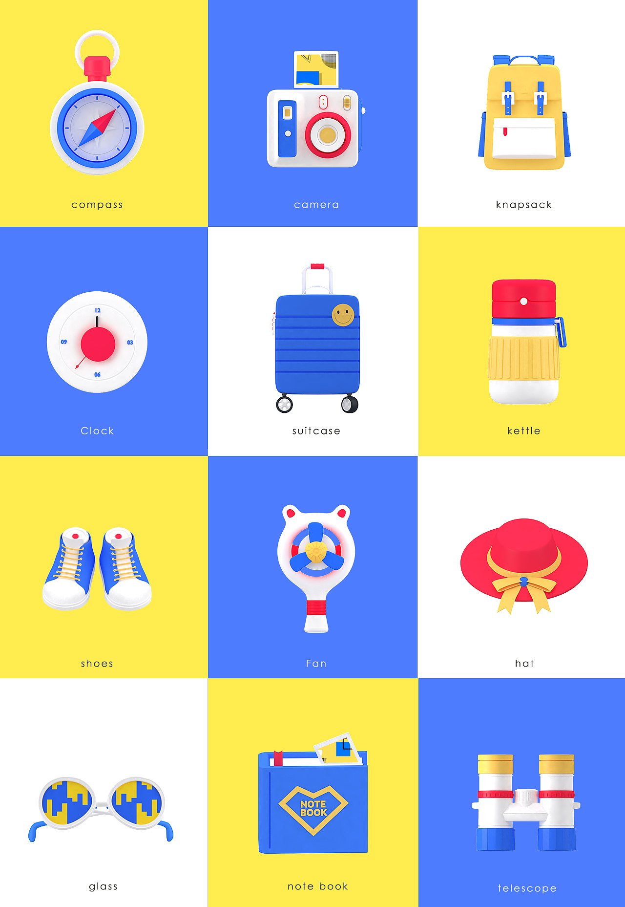 旅行系列小icon（图ZMjY3MzU3MDk2） - 其他三维 - 站酷设计师wisemiaoao原创素材 - 站酷ZCOOL