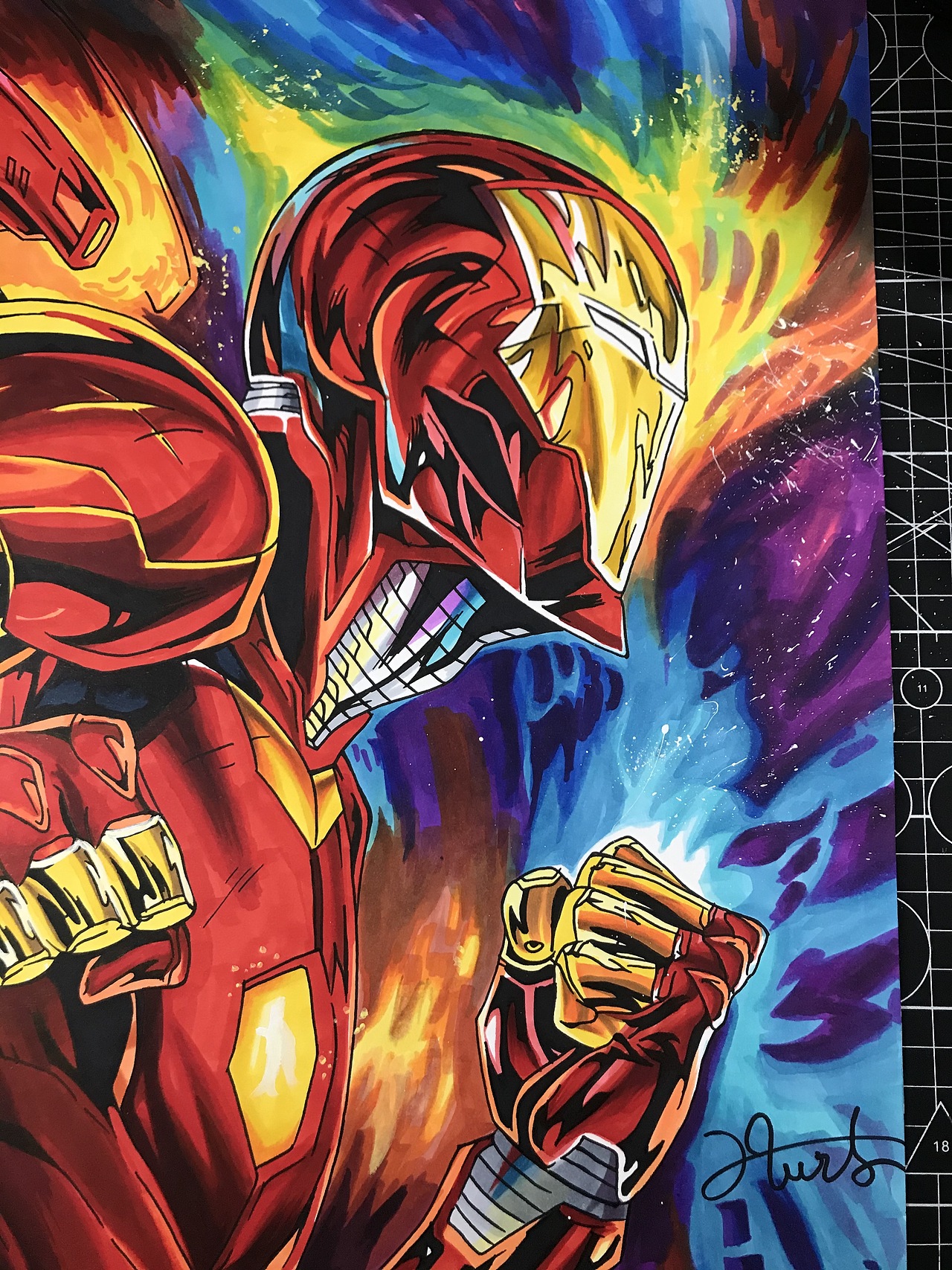 马克笔手绘钢铁侠