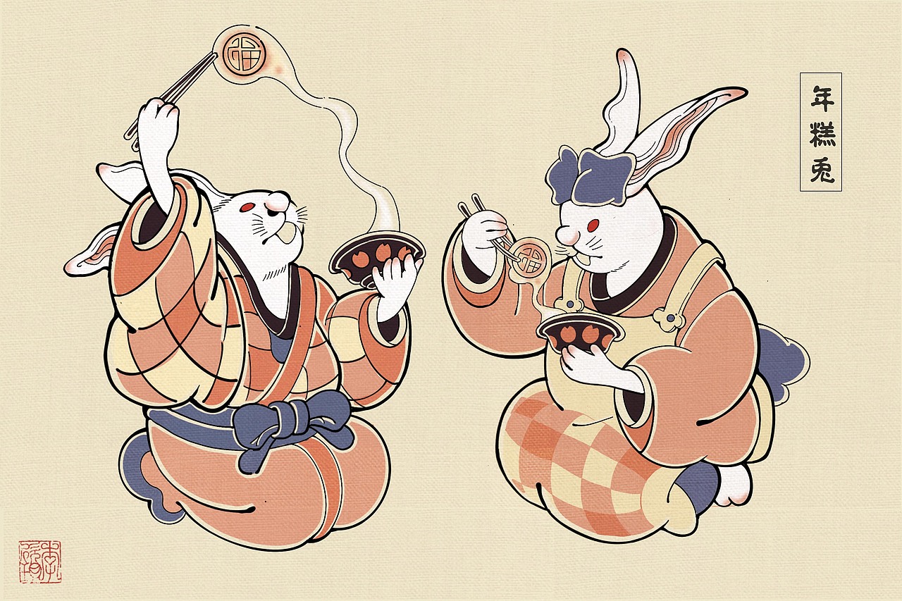 《兔系列》（图ZMjY5NTIxODg0） - 艺术插画 - 站酷设计师胖玥原创素材 - 站酷ZCOOL