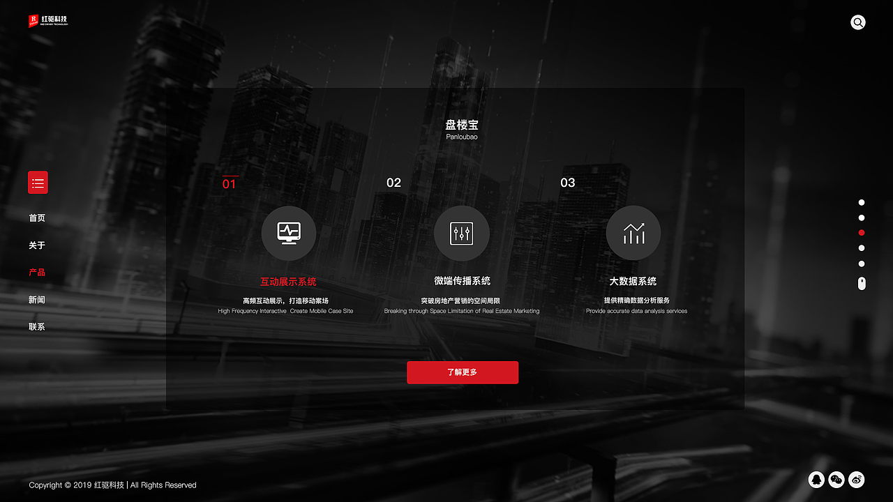 红驱科技-一屏式官网（图ZMTg0MzIwMjM2） - 企业官网 - 站酷设计师敬木CQ原创素材 - 站酷ZCOOL