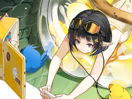 明日方舟~森蚺的同人图~（个人主页-ZNTQzMzgyMjQ=） - 游戏原画 - 站酷设计师蛋壳鸭原创素材 - 站酷ZCOOL