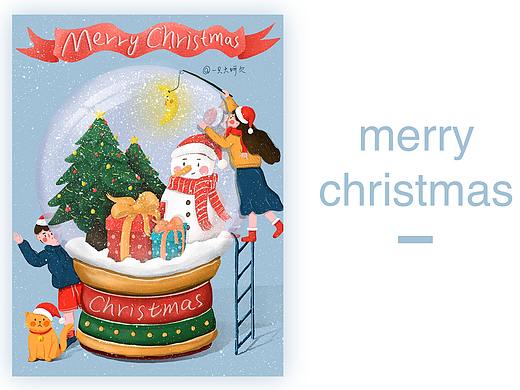 Wish you a Merry Christmas | 圣诞节插画
