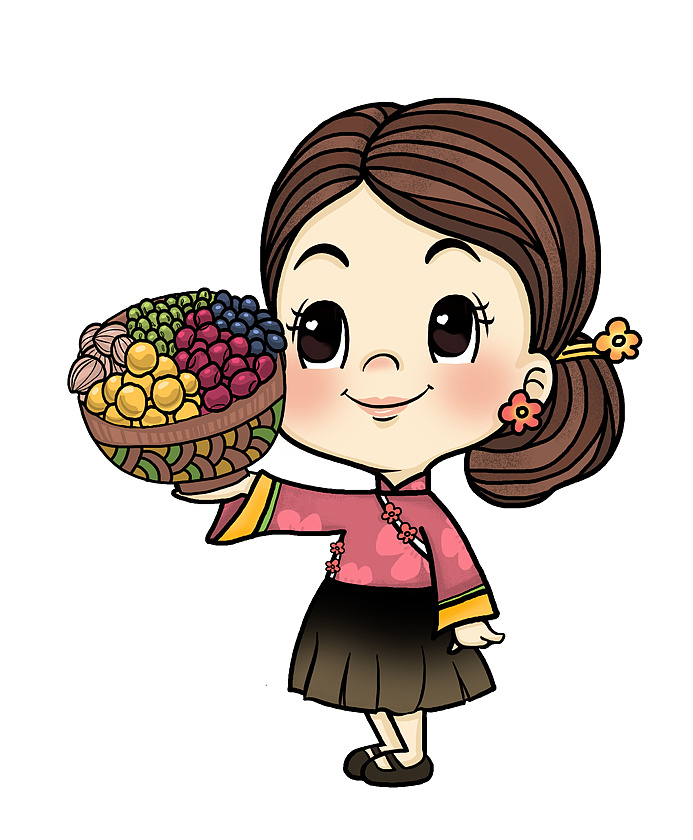 五谷杂粮——小女孩形象|插画|商业插画|丁阳 - 原创作品 - 站酷