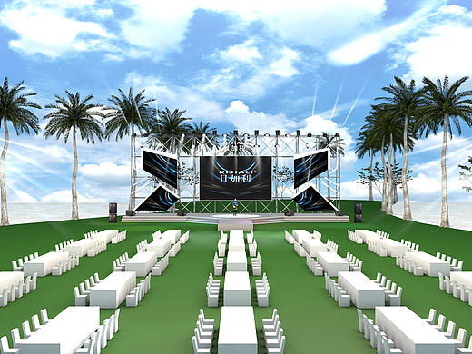 产品发布会户外舞台效果