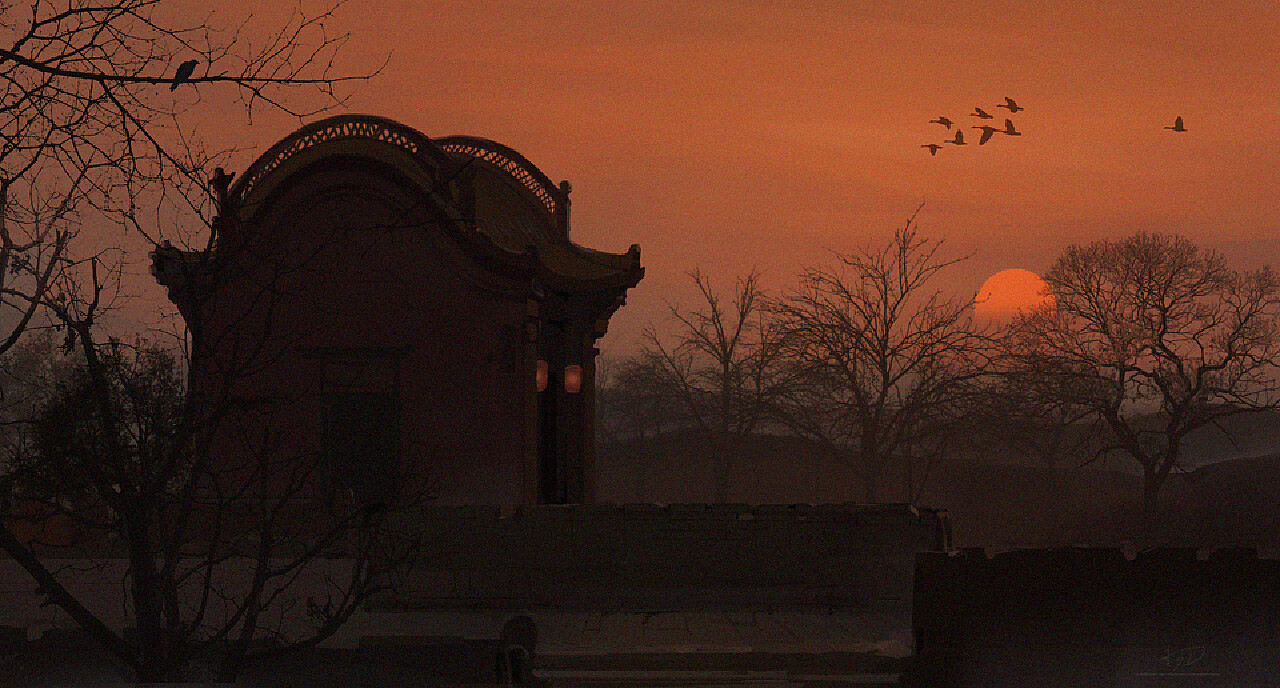 夕阳西下