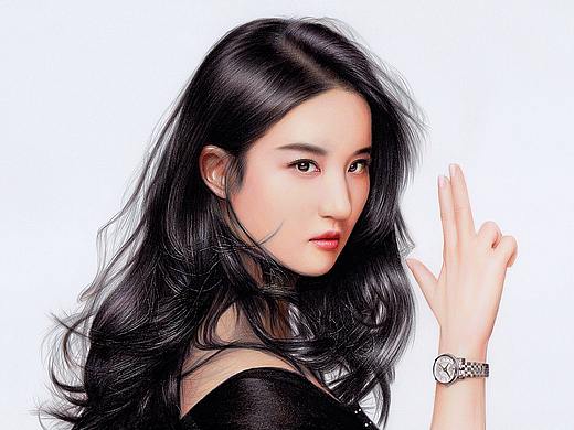 刘亦菲—彩铅作品