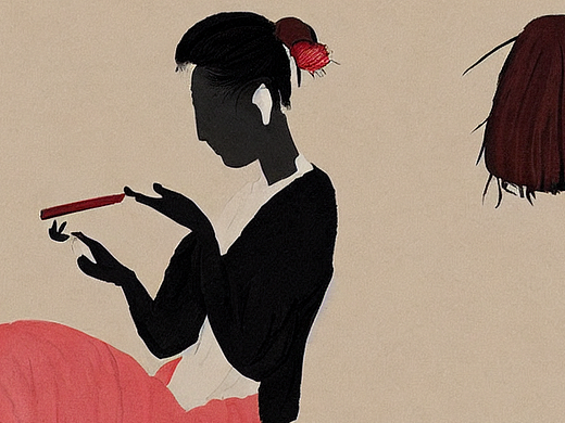 #AI创作实验室#无脸少女梳头