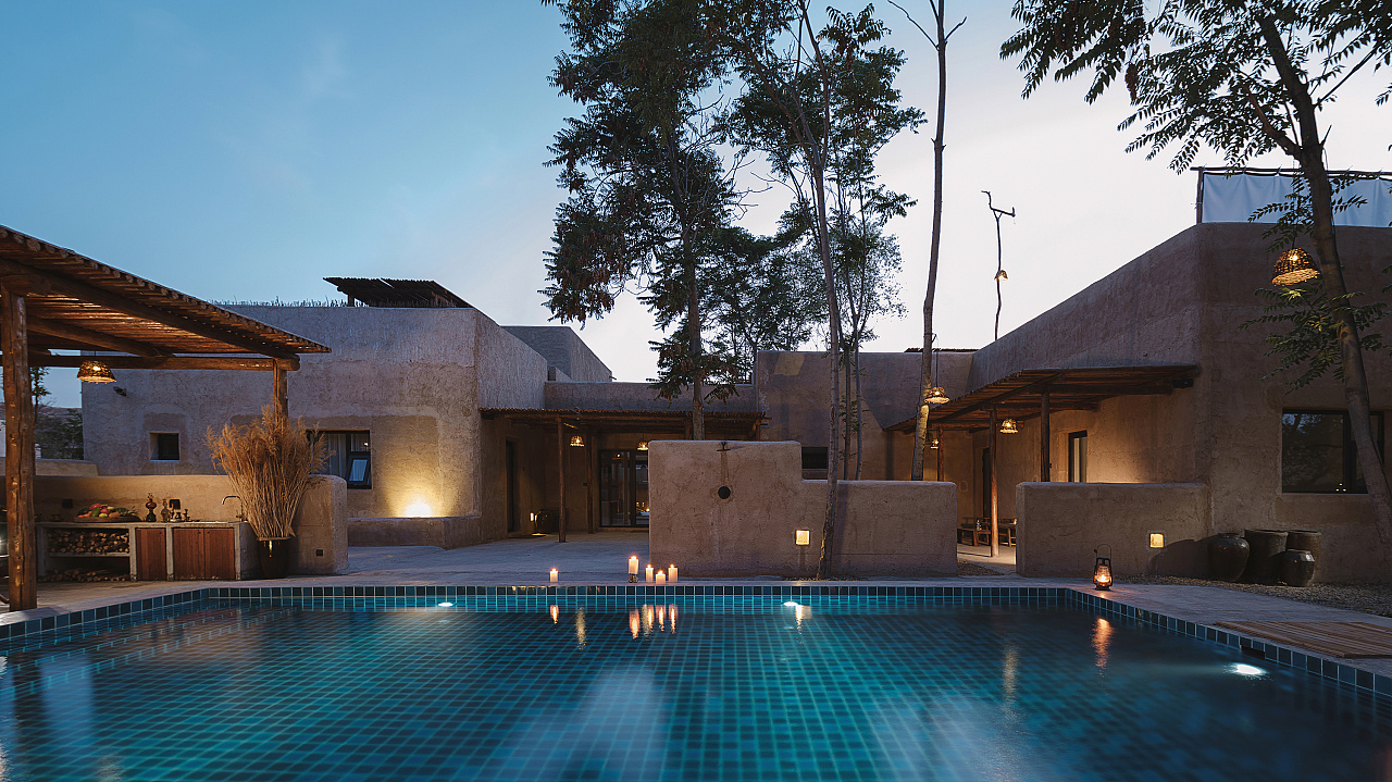 黄河宿集民宿沙枣小院室外景观