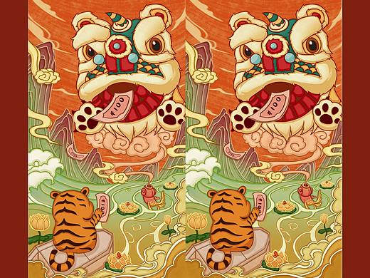 虎年主题海报插画