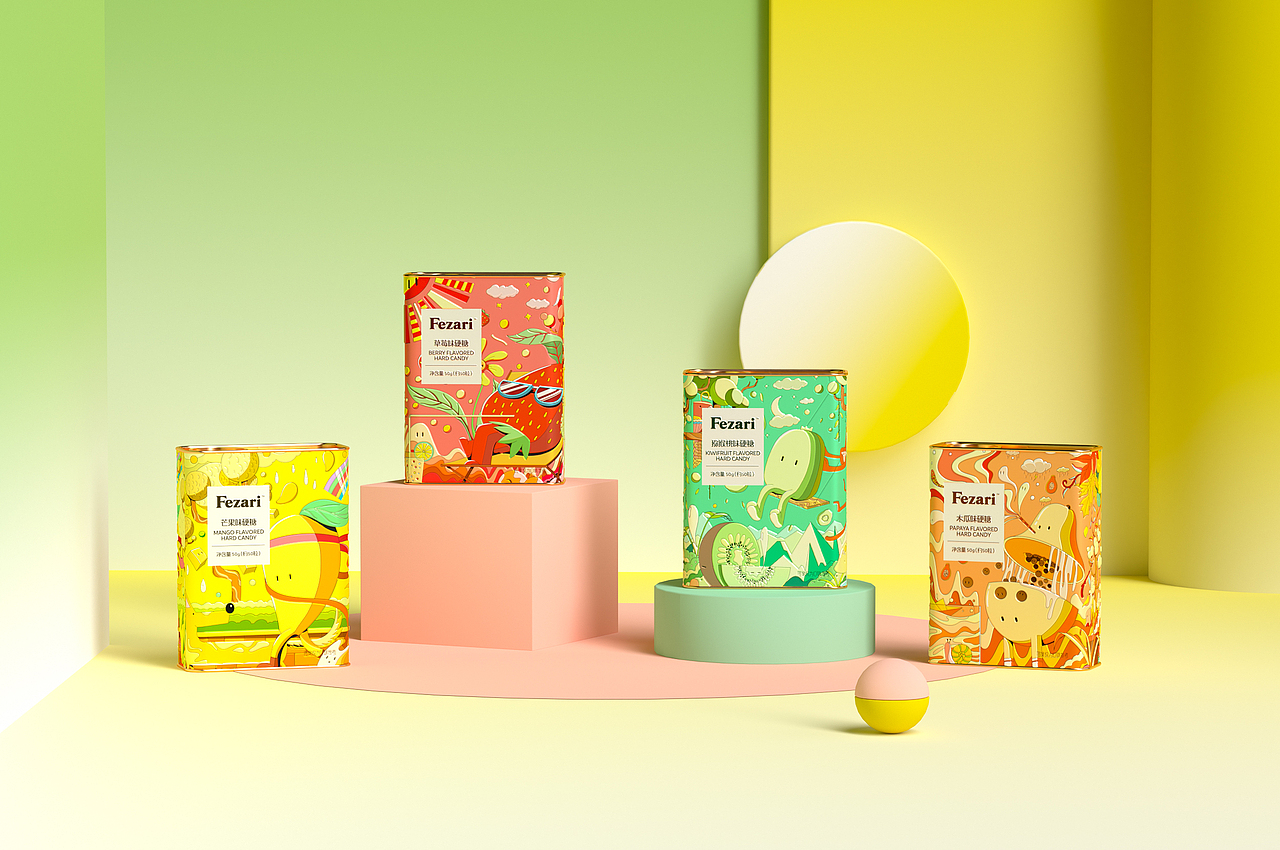 Fezari硬糖包装设计（图ZMjY4OTQ1MzAw） - 包装 - 站酷设计师胡晓波设计原创素材 - 站酷ZCOOL