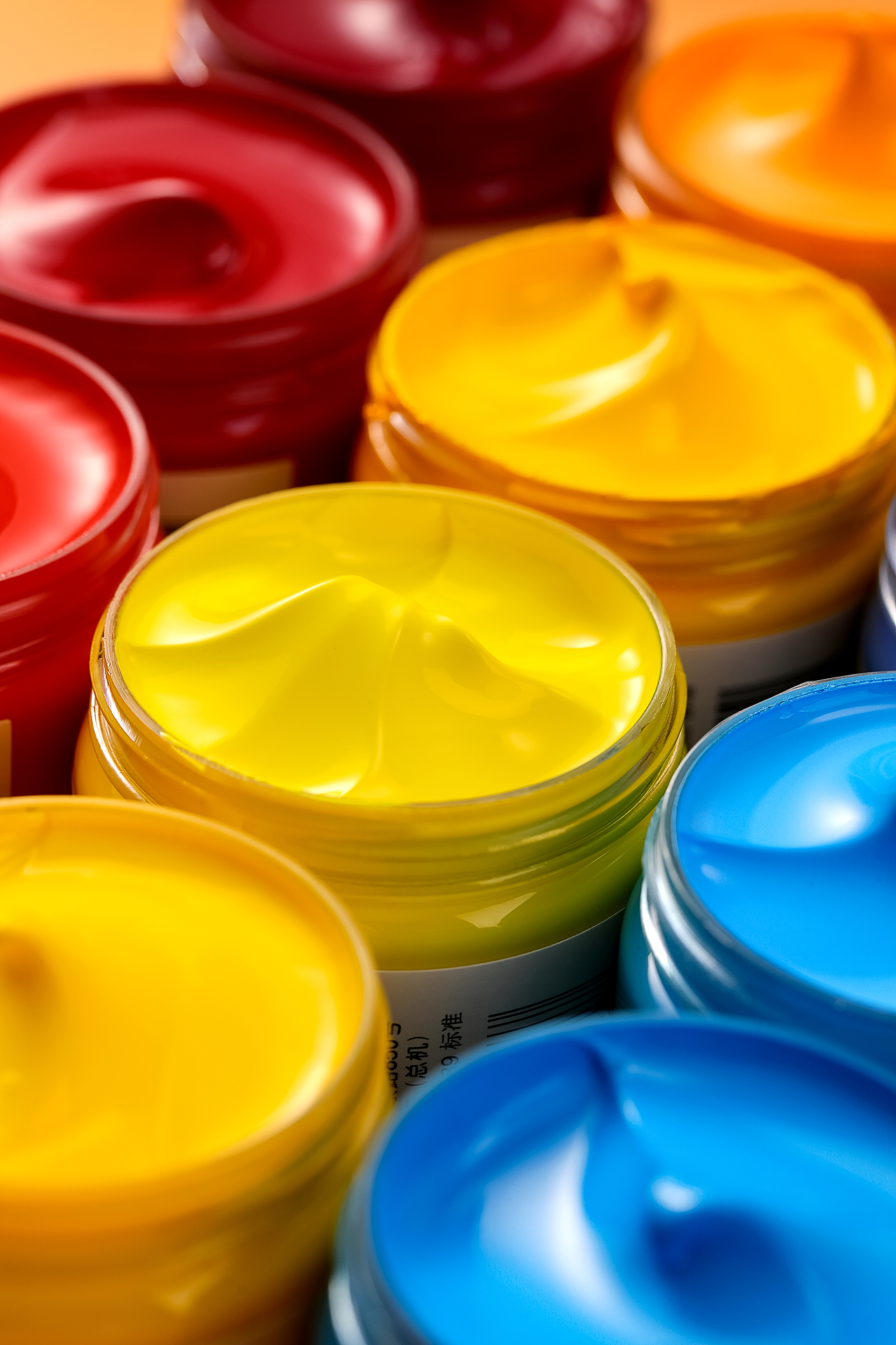 一组丙烯颜料拍摄图