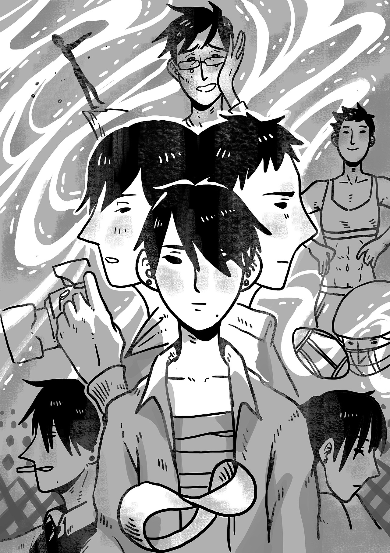 东野圭吾小说感受插画