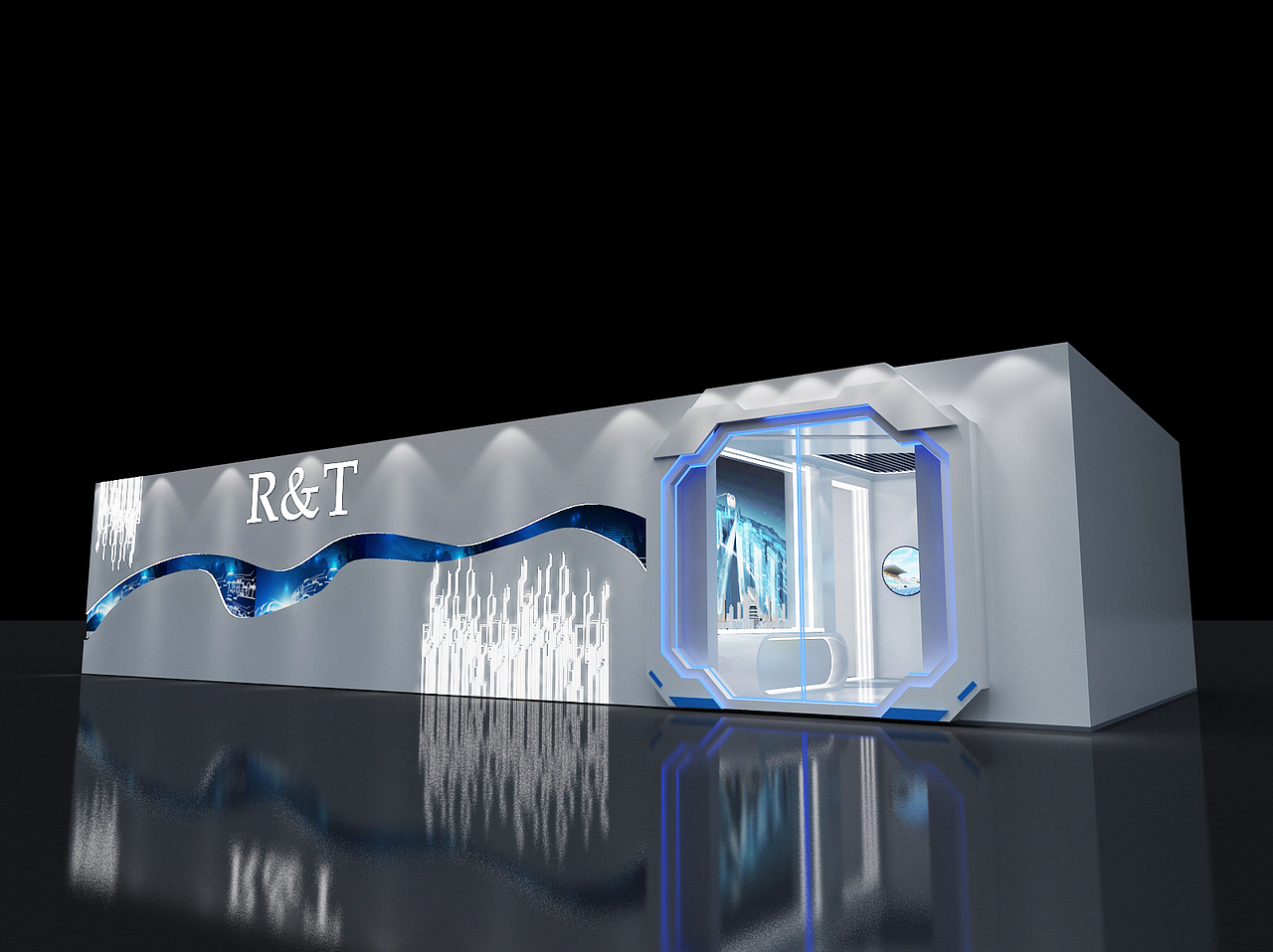 R&T工业科技展厅设计3D效果图（图ZMjEzODAyMjky） - 场景 - 站酷设计师3D设计师NG男原创素材 - 站酷ZCOOL
