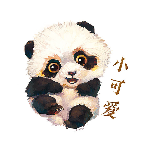【萌宠by雪娃娃】小可爱胖达（图ZODc0MTU1NjA=） - 商业插画 - 站酷设计师雪娃娃童画原创素材 - 站酷ZCOOL