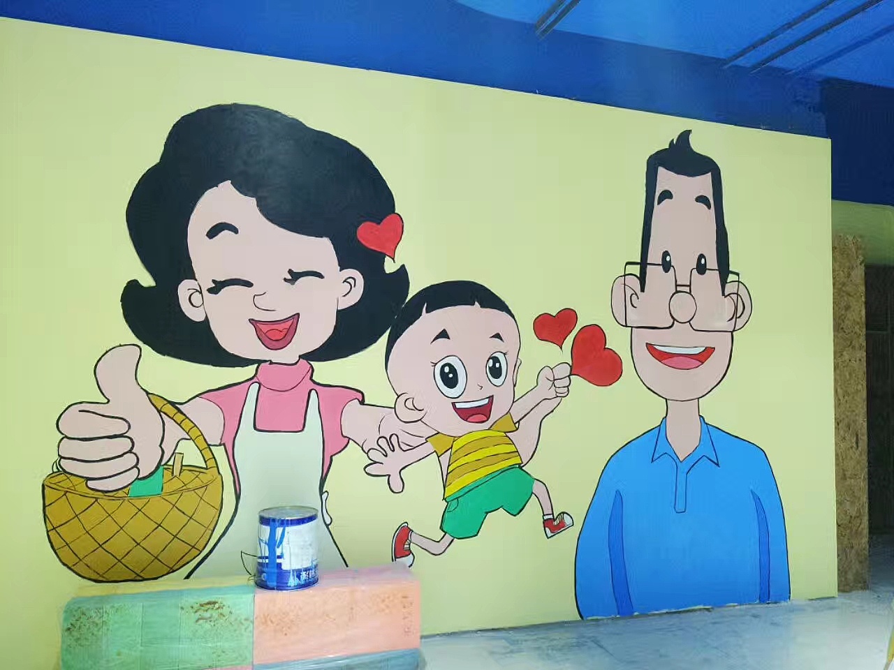 淘气堡手绘墙:ok_woman