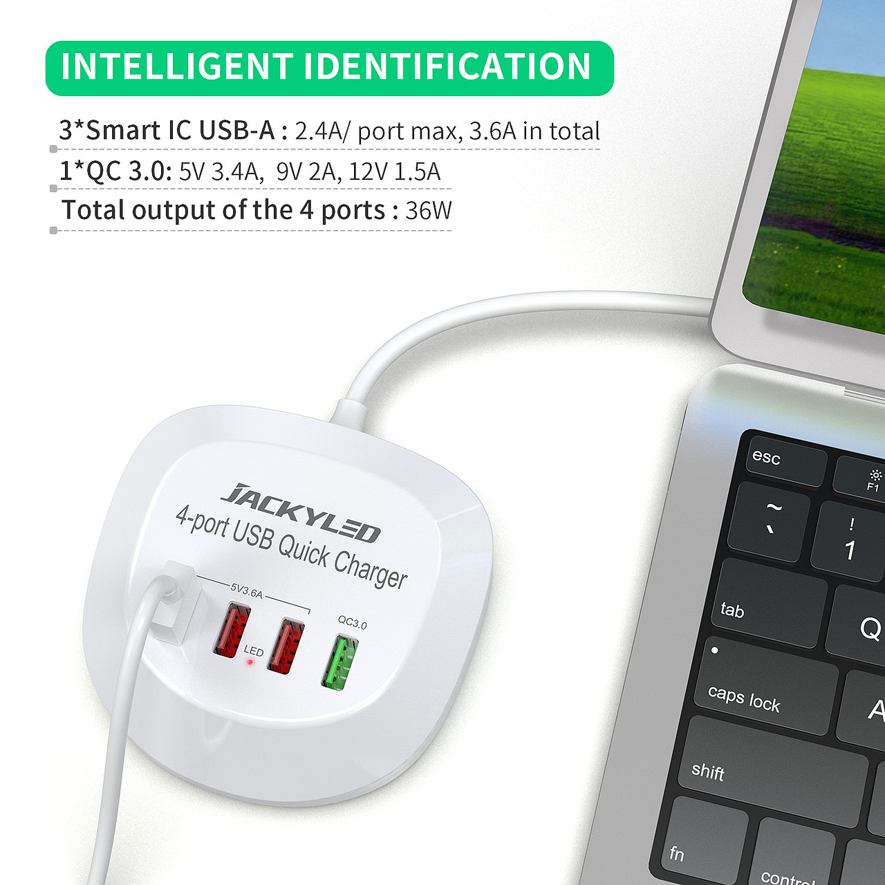 USB充电站-白色产品建模渲染亚马逊套图-工作记录（图ZMjM3MDc3MjI0） - 产品 - 站酷设计师云销雨霁hws原创素材 - 站酷ZCOOL