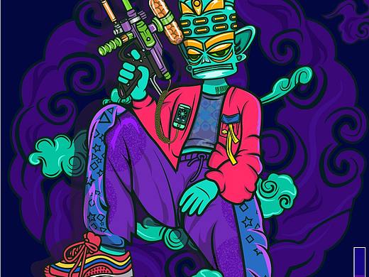 潮流插画-动态插画海报X三星堆