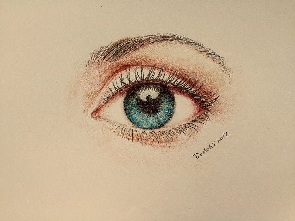 水溶彩铅之眼睛