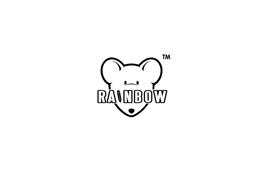 rainbowenglishforkids老鼠彩虹和教育logo