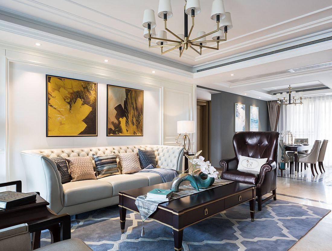 成都软装-招商大魔方152平米美式风格