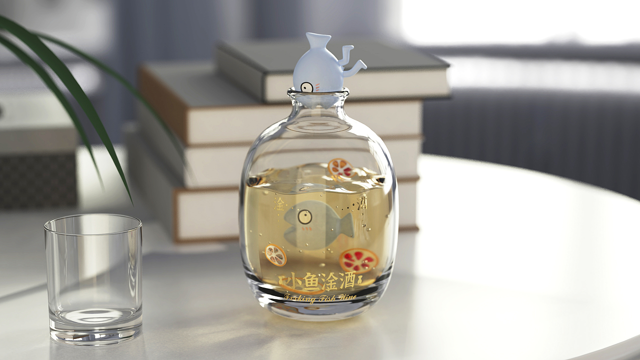 ip形象设计——【小鱼淦】系列 第三弹 小鱼淦酒!~