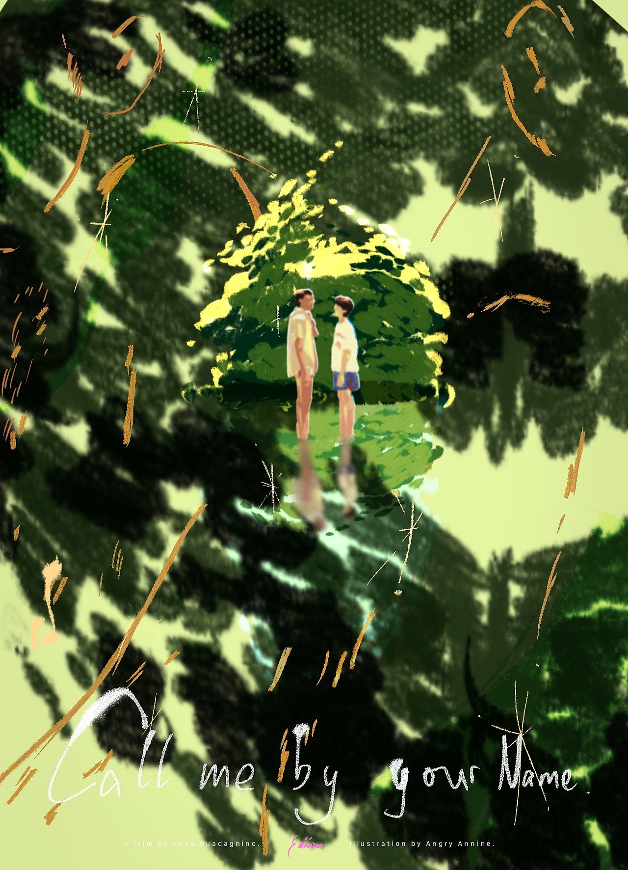 Callmebyyouname系列插画电影海报
