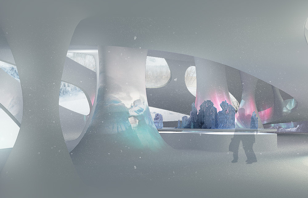“融化的冰川”科普展示馆设计