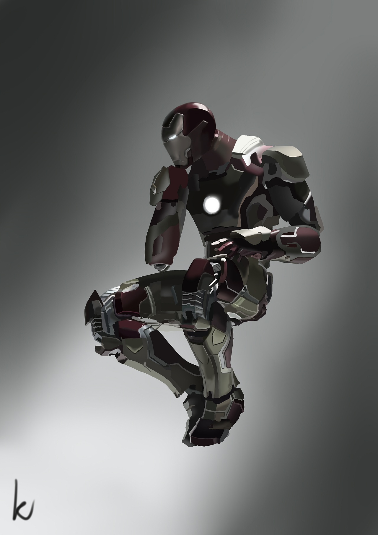 钢铁侠厚涂|插画|游戏原画|huangfhk - 原创作品 - 站酷 (zcool)