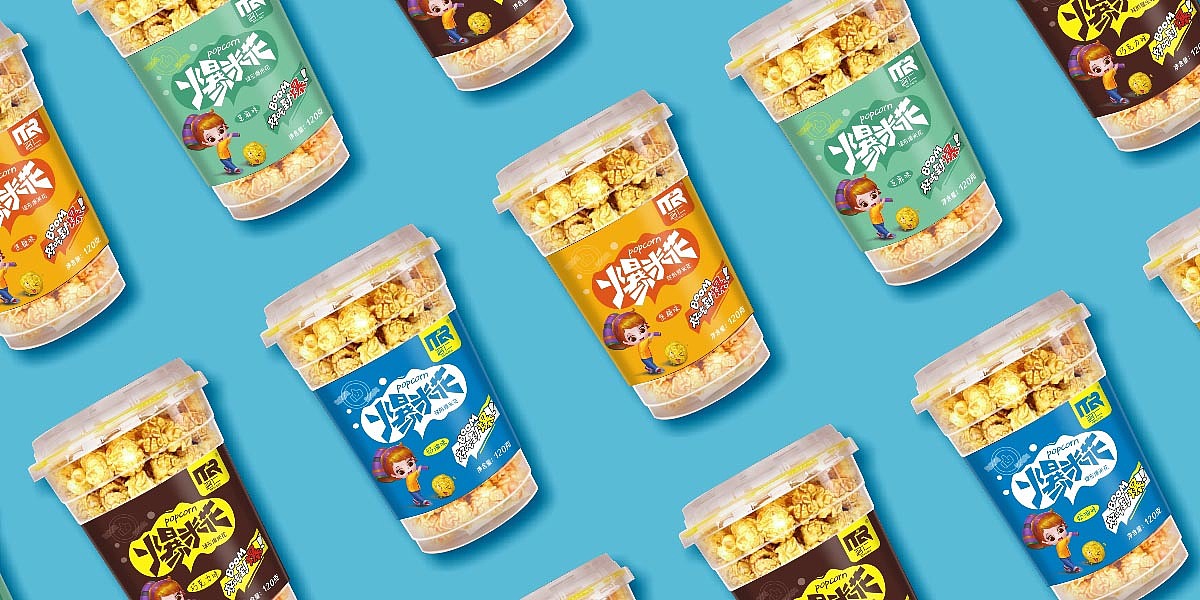 名仁 爆米花 | 食品包装设计 · 视觉形象设计（图ZMTUzMzYzMTky） - 包装 - 站酷设计师突破品牌策划原创素材 - 站酷ZCOOL
