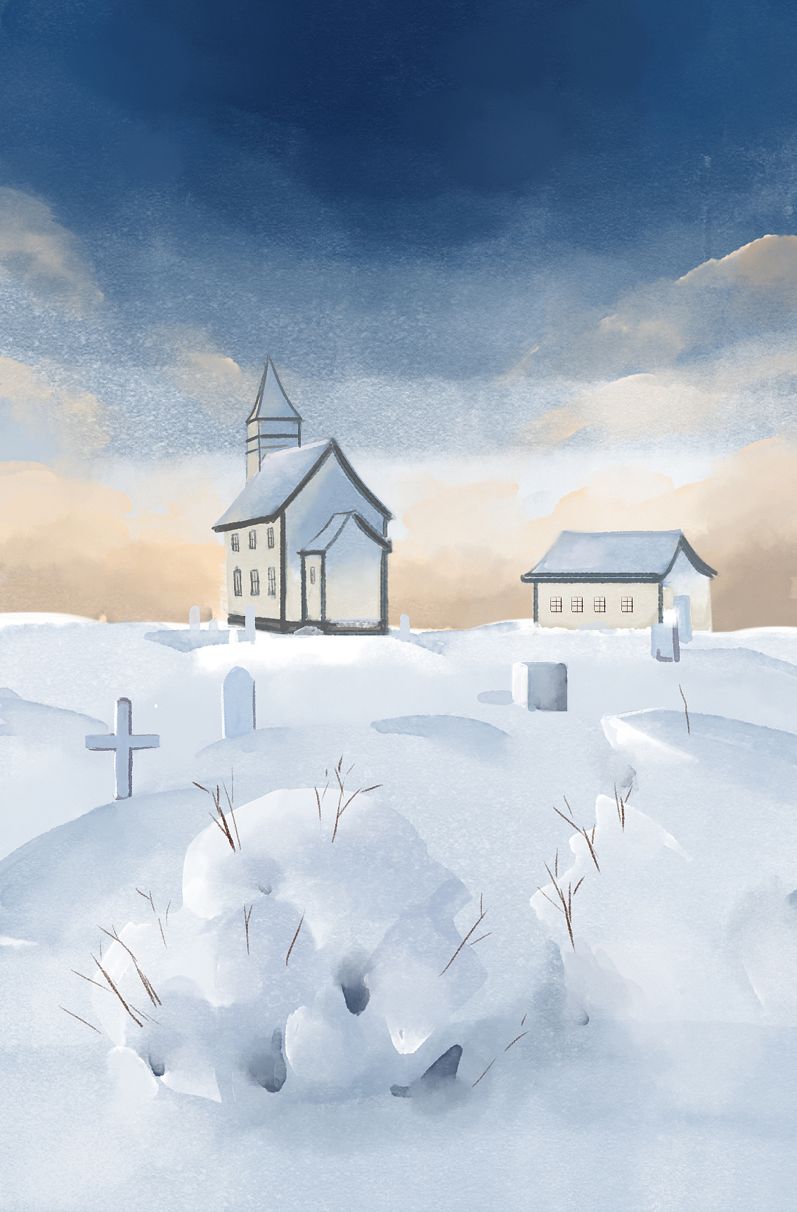 水彩风场景插画-闲景余忆