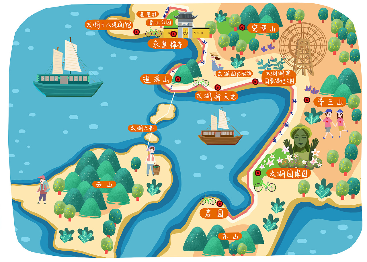 环太湖骑行地图