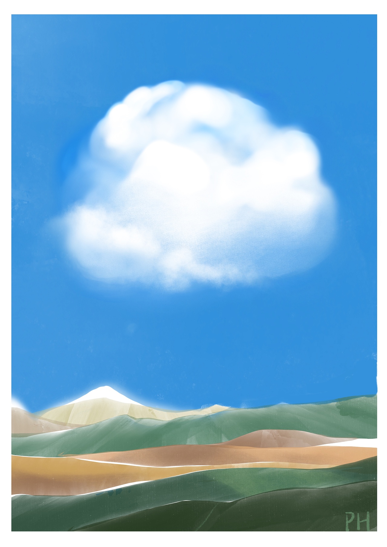 云朵主题插画