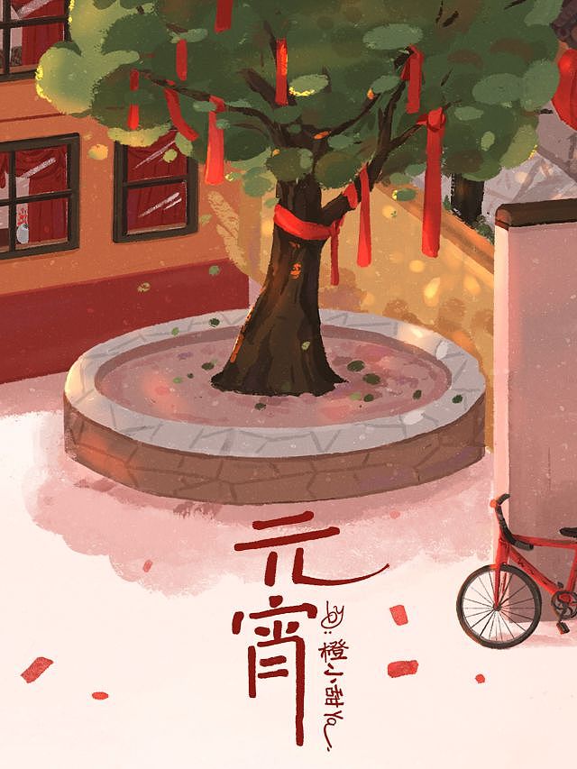 扁平插画|春节氛围插画