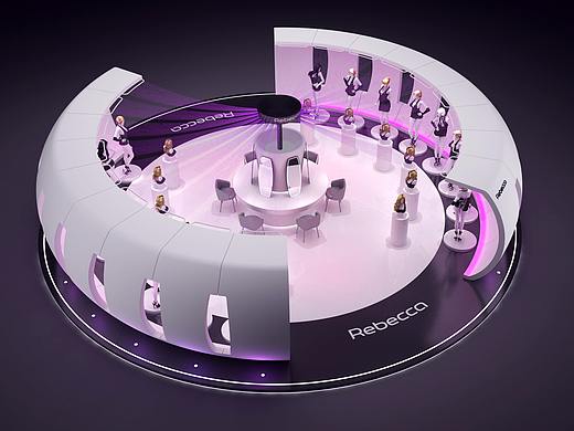 瑞貝卡展廳（個人主頁-ZMjcxMzA0ODg=） - 展陳設計 - 站酷設計師尚玉申原創(chuàng)素材 - 站酷ZCOOL