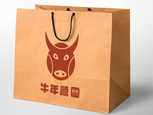 LOGO 牛年顺面馆 餐饮饭馆 logo vi