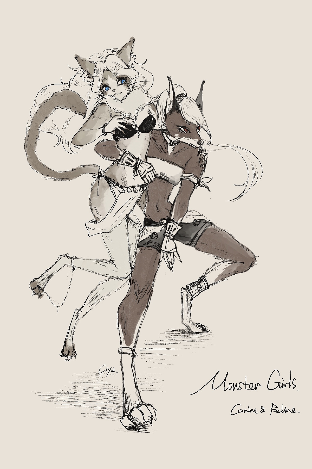 怪物女孩系列|插画|创作习作|ciya_12 - 原创作品 - 站酷 (zcool)