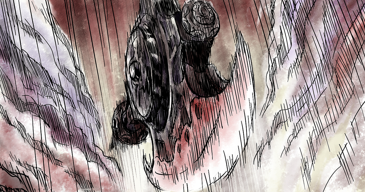 回归zcool 先发点吃饭的家活 《蚩尤传说》插画（图ZMjM3OTAyNzY4） - 商业插画 - 站酷设计师zhaochong923原创素材 - 站酷ZCOOL