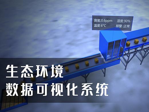 3D数据可视化-传送带进口冻品消毒生态环境，疫情防控