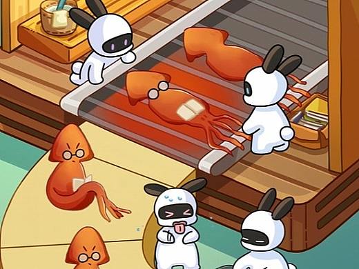 兔兔的卷鱿鱼#创作加油站#