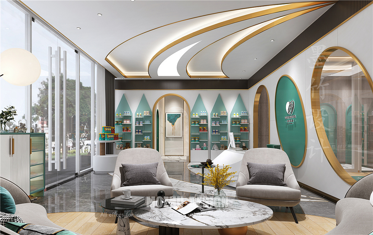 维纳思月子会所设计 / 大厅二设计效果图 / 成都月子中心设计 / 产后