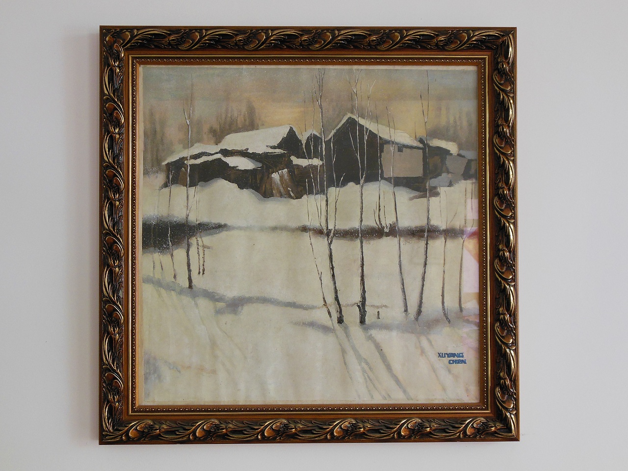 《乡村雪景》 | 布面油画 | 60×60cm