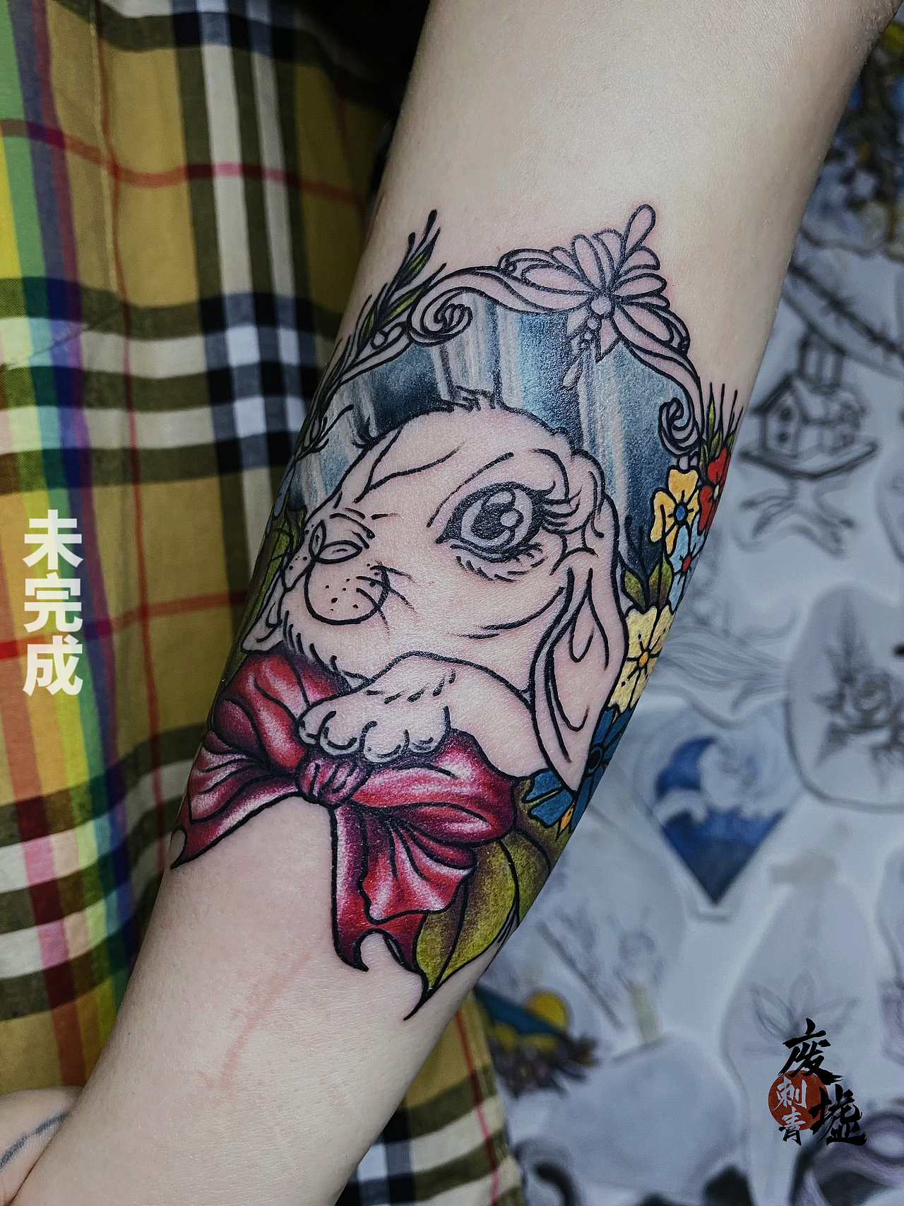 昆明纹身 爱丽丝兔子 废墟刺青