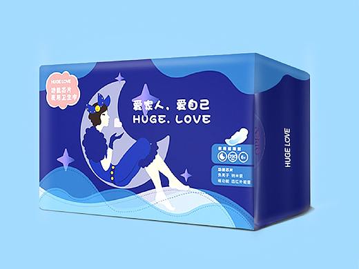 《HUGE LOVE》卫生巾包装设计(个人主页-ZMzUxNzA3MjA=) - 包装 - 站酷设计师朴域设计原创素材 - 站酷ZCOOL