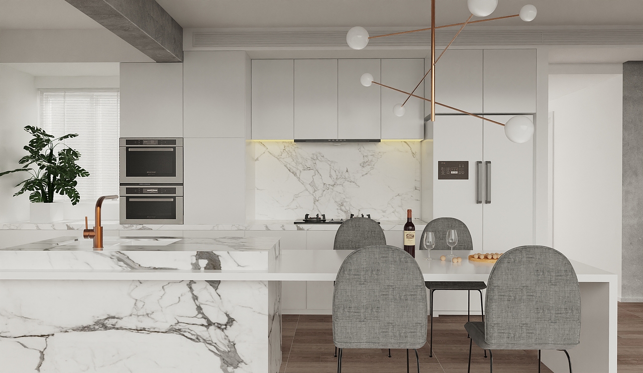 北欧风格厨厅渲染练习（图ZMjU5MjMyNjMy） - 场景 - 站酷设计师WWWLG原创素材 - 站酷ZCOOL