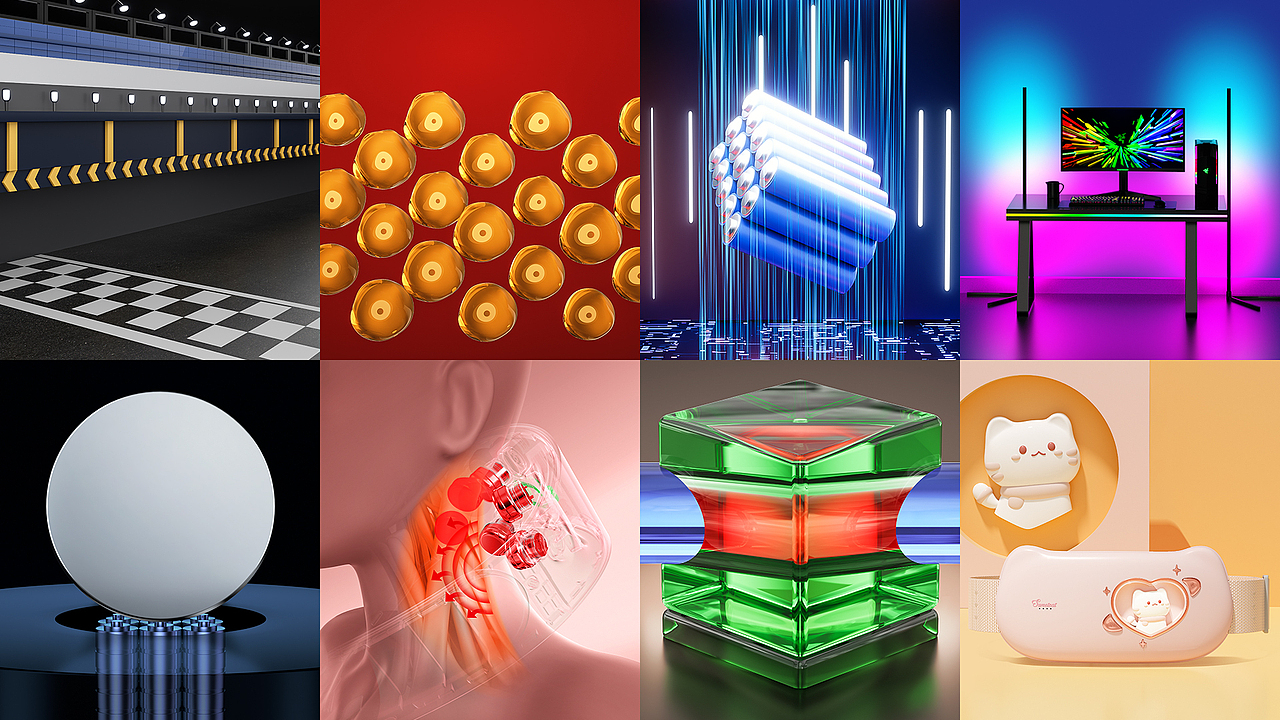 《2023年终C4D产品渲染总结》（图ZMzYwNjI4Njg4） - 产品 - 站酷设计师翻滚吧羊宝宝原创素材 - 站酷ZCOOL